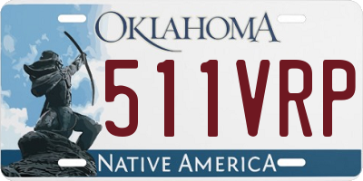 OK license plate 511VRP