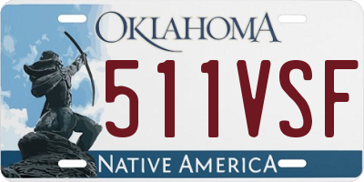 OK license plate 511VSF