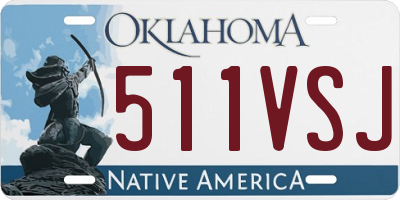 OK license plate 511VSJ