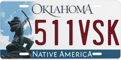 OK license plate 511VSK