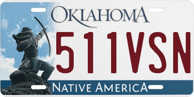 OK license plate 511VSN