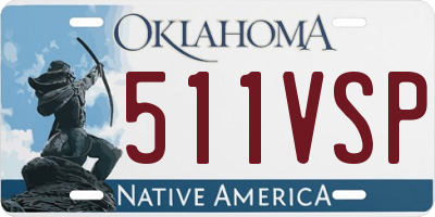 OK license plate 511VSP