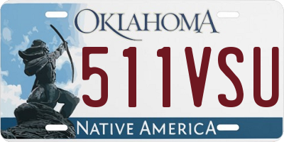 OK license plate 511VSU
