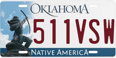 OK license plate 511VSW