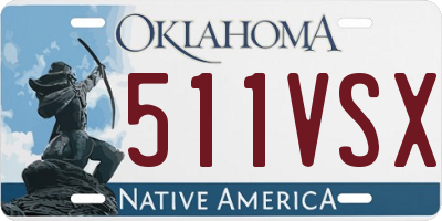 OK license plate 511VSX
