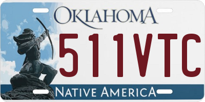 OK license plate 511VTC