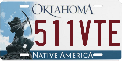 OK license plate 511VTE