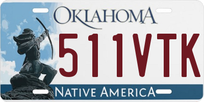 OK license plate 511VTK
