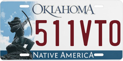 OK license plate 511VTO