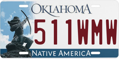 OK license plate 511WMW