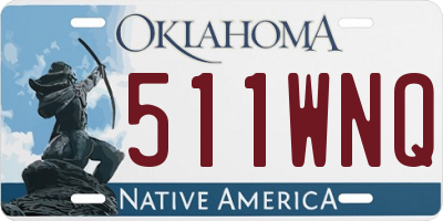 OK license plate 511WNQ