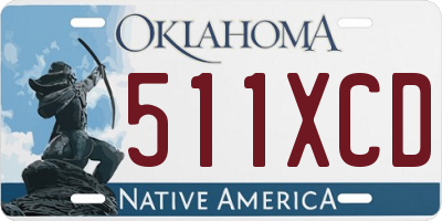 OK license plate 511XCD