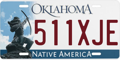 OK license plate 511XJE