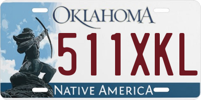 OK license plate 511XKL