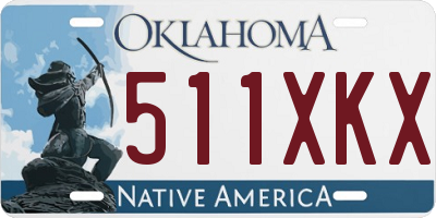 OK license plate 511XKX