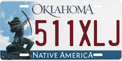 OK license plate 511XLJ
