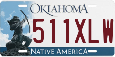 OK license plate 511XLW
