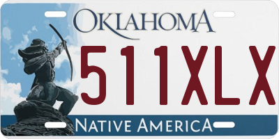 OK license plate 511XLX