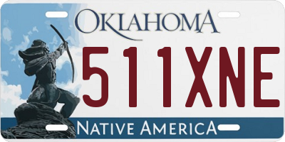OK license plate 511XNE