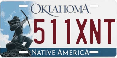 OK license plate 511XNT