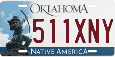 OK license plate 511XNY