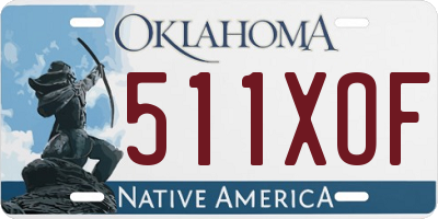 OK license plate 511XOF