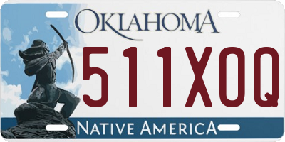 OK license plate 511XOQ