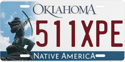 OK license plate 511XPE