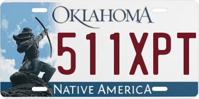 OK license plate 511XPT