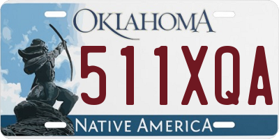OK license plate 511XQA