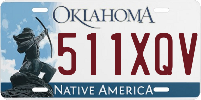 OK license plate 511XQV