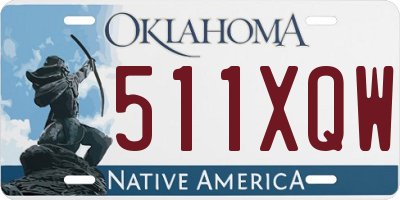 OK license plate 511XQW