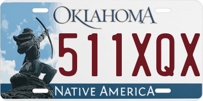 OK license plate 511XQX