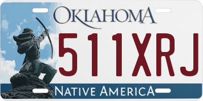 OK license plate 511XRJ