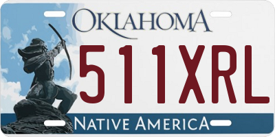 OK license plate 511XRL