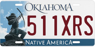 OK license plate 511XRS