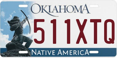 OK license plate 511XTQ