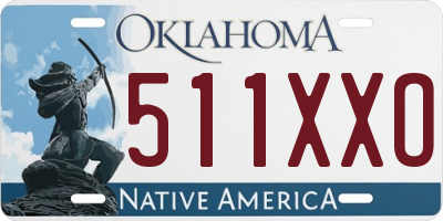 OK license plate 511XXO