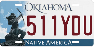 OK license plate 511YDU