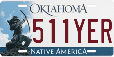 OK license plate 511YER