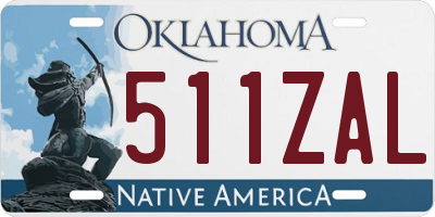 OK license plate 511ZAL