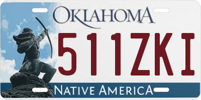 OK license plate 511ZKI