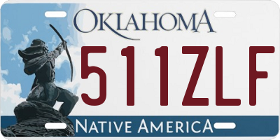 OK license plate 511ZLF
