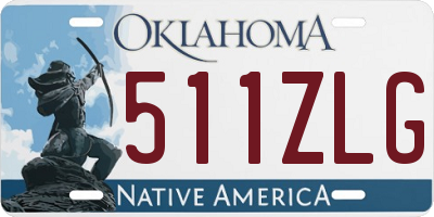 OK license plate 511ZLG
