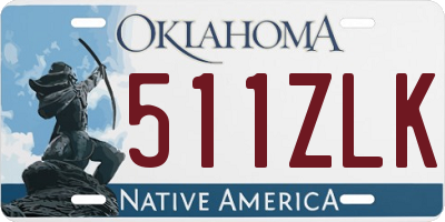 OK license plate 511ZLK
