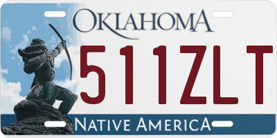 OK license plate 511ZLT