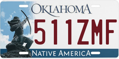 OK license plate 511ZMF