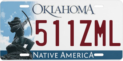 OK license plate 511ZML