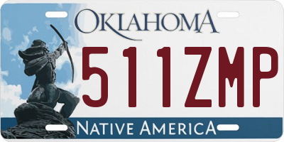 OK license plate 511ZMP