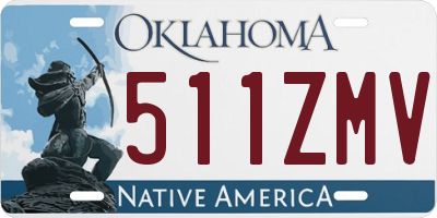 OK license plate 511ZMV